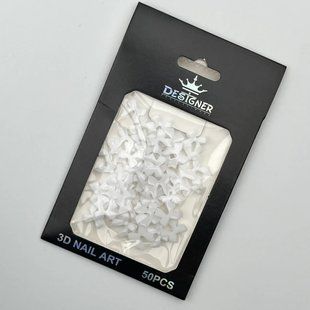 Об'ємні фігурки B18 Designer Professional, 50 шт (білі бантики)