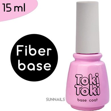 Toki-Toki Fiber Base, 15 мл — база для гель-лаку зі скловолокном