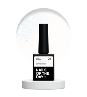 NAILSOFTHEDAY Cover base NEW Formula Milk shimmer 06, 10 мл &mdash; камуфлююче базове покриття для нігтів