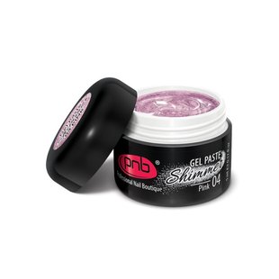 PNB Shimmer Gel Paste, Pink, 04, 5 мл — гель-паста для дизайну нігтів з шимером