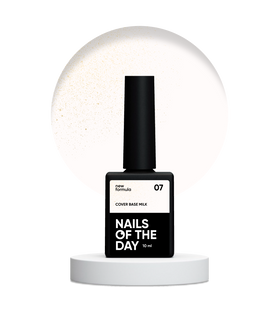 NAILSOFTHEDAY Cover base NEW Formula Milk shimmer 07, 10 мл &mdash; камуфлююче базове покриття для нігтів