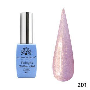 Global Fashion гель-лак Twilight Glitter, 201, 8 мл