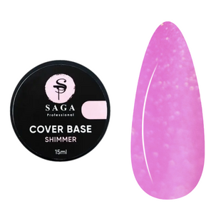 SAGA Professional Cover Shimmer Base, 05, 15 мл &mdash; база для гель-лаку камуфлююча з шимером