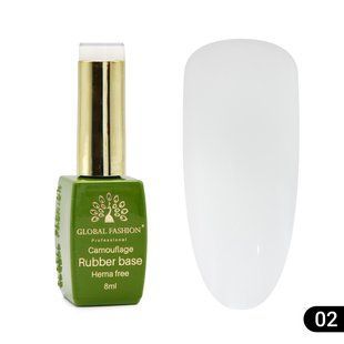 Global Fashion Hema free Base 02, 8 мл &mdash; камуфлююча база для нігтів