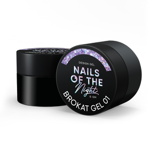 NAILSOFTHENIGHT Brokat gel, 01, 5 гм &mdash; дизайн гель з різнобарвним брокатом та глітером для нігтів