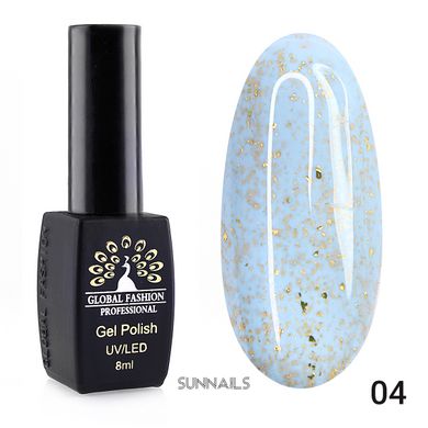 Global Fashion Potal gel polish, 04, 8 мл — гель-лак для нігтів з поталлю