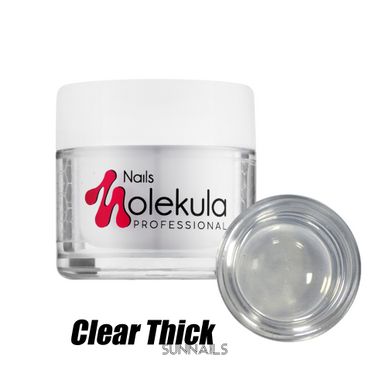 Nails Molekula Gel, 02, Clear Thick, 15 мл — гель для нарощення нігтів, прозорий желе