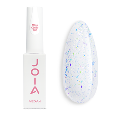 JOIA vegan Top Mica Gloss, 8 мл — топ для гель-лаку з шимером без липкого шару