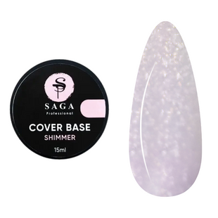 SAGA Professional Cover Shimmer Base, 13, 15 мл &mdash; база для гель-лаку камуфлююча з шимером