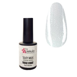 Nails Molekula Base Pearl, Silky Milk, 12 мл — база для гель-лаку перлинна, шовкове молоко