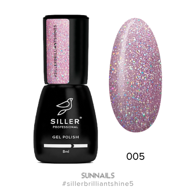 Siller gel polish, Brilliant Shine, 05, 8 мл — гель-лак для нігтів з шимером