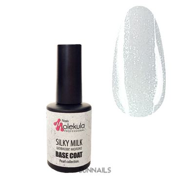 Nails Molekula Base Pearl, Silky Milk, 12 мл — база для гель-лаку перлинна, шовкове молоко