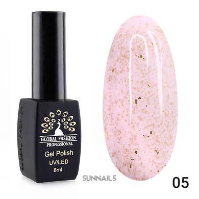 Global Fashion Potal gel polish, 05, 8 мл — гель-лак для нігтів з поталлю