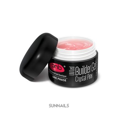 PNB Builder Gel One Phase, Crystal Pink, 5 мл — однофазний гель для нарощення нігтів