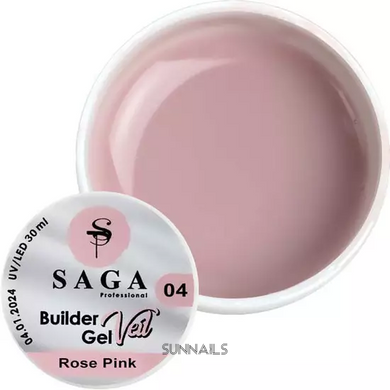 SAGA Professional Builder Gel Veil, 04, 15 мл — гель для нарощення