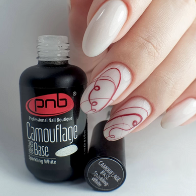 PNB Camouflage Base, Sparkling White, 8 мл — камуфлююча база для гель-лаку