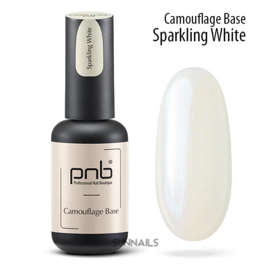 PNB Camouflage Base, Sparkling White, 8 мл — камуфлююча база для гель-лаку