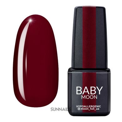 Baby Moon Gel polish Burgundy, 05, 6 мл — гель-лак для нігтів, темно бордовий