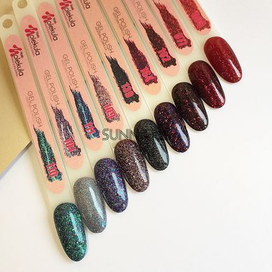 Nails Molekula Gel polish 101, 6 мл &mdash; гель-лак для нігтів, червоно-блакитне мерехтіння