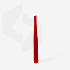 Пінцет для брів STALEKS PRO EXPERT 11 TYPE 3 (широкі скошені кромки), червоний