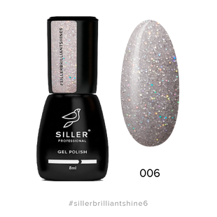 Siller gel polish, Brilliant Shine, 06, 8 мл — гель-лак для нігтів з шимером