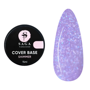 SAGA Professional Cover Shimmer Base, 14, 15 мл &mdash; база для гель-лаку камуфлююча з шимером
