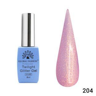 Global Fashion гель-лак Twilight Glitter, 204, 8 мл