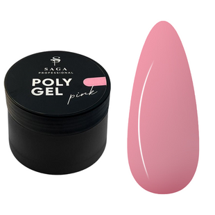 SAGA Professional PolyGel, Pink, 30 мл &mdash; полігель рідкий в баночці