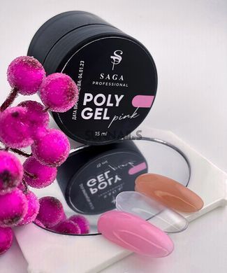 SAGA Professional PolyGel, Pink, 30 мл &mdash; полігель рідкий в баночці