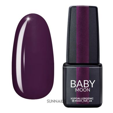 Baby Moon Gel polish Burgundy, 06, 6 мл — гель-лак для нігтів, класичний баклажановий