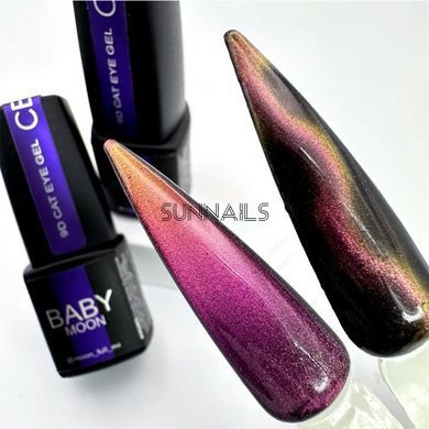 Baby Moon 9D Cat Eye gel, CE01, 6 мл &mdash; гель-лак для нігтів з ефектом котяче око 9Д
