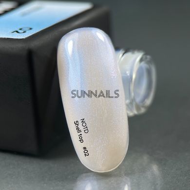 NAILSOFTHEDAY Top Shell, 02, 10 мл &mdash; перлинний топ з втиркою без липкого шару