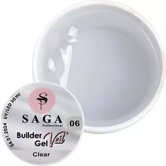 SAGA Professional Builder Gel Veil, 06, 15 мл — гель для нарощення, прозорий