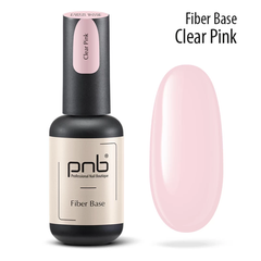 PNB Fiber Base, Clear Pink, 8 мл — камуфлююча база для гель-лаку зі скловолокном