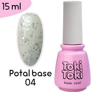 Toki-Toki Potal Base, 004, 15 мл &mdash; база для гель-лаку з поталлю