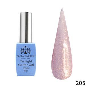 Global Fashion гель-лак Twilight Glitter, 205, 8 мл