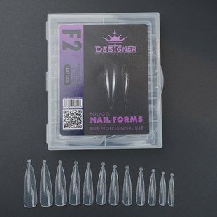 Верхні форми для нарощення нігтів F2 Almond long від Designer Professional, 120 шт/уп