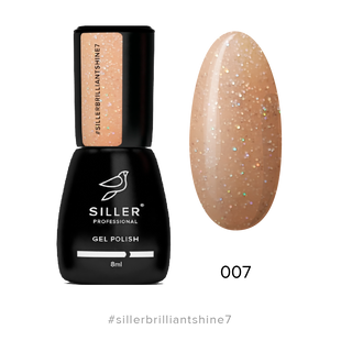 Siller gel polish, Brilliant Shine, 07, 8 мл — гель-лак для нігтів з шимером