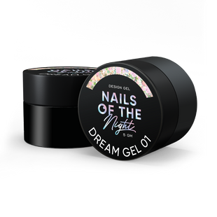 NAILSOFTHENIGHT Dream gel, 01, 5 гм &mdash; дизайн гель з шестигранниками та глітером для нігтів