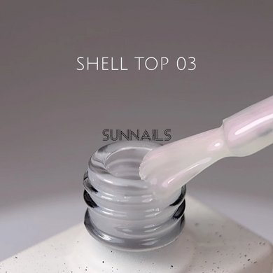 NAILSOFTHEDAY Top Shell, 03, 10 мл &mdash; перлинний топ з втиркою без липкого шару