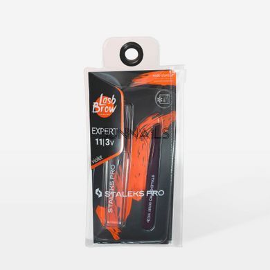 Staleks пінцет для брів EXPERT 11 TYPE 3 (широкі скошені кромки), фіолетовий