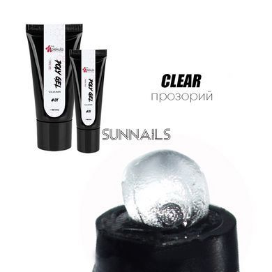 Nails Molekula Poly gel, 01, Clear, 15 мл &mdash; полігель для нарощення нігтів в тюбику, прозорий