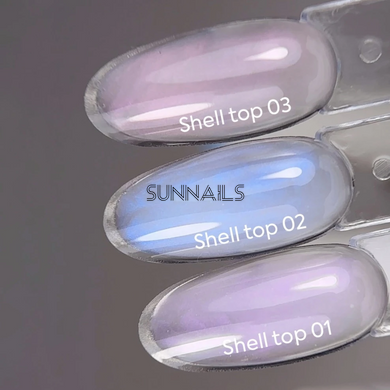 NAILSOFTHEDAY Top Shell, 03, 10 мл &mdash; перлинний топ з втиркою без липкого шару