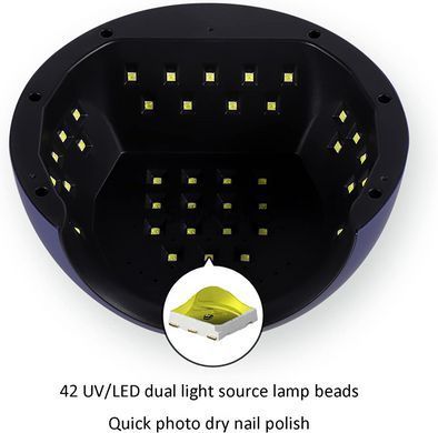 Лампа для манікюру LEDME F11, LED+UV, 120W, WHITE