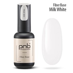 PNB Fiber Base, White Milk, 8 мл — камуфлююча база для гель-лаку зі скловолокном