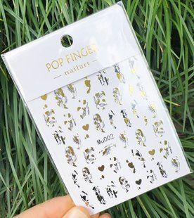Наклейка Pop Finger Mu002 Gold Holographic