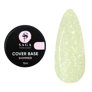 SAGA Professional Cover Shimmer Base, 16, 15 мл &mdash; база для гель-лаку камуфлююча з шимером