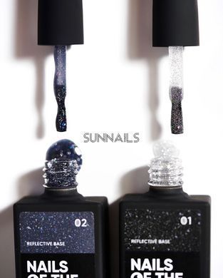 NAILSOFTHEDAY Reflective base, 01, 10 мл &mdash; камуфлююча світловідбиваюча база з шиммером