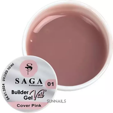 SAGA Professional Builder Gel Veil, 01, 30 мл — гель для нарощення