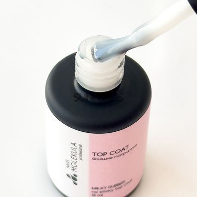 Nails Molekula Top Milky no sticky, TC01, 12 мл &mdash; молочний топ для гель-лаку без липкого шару